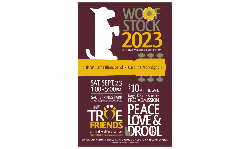 Woofstock 2023 event poster